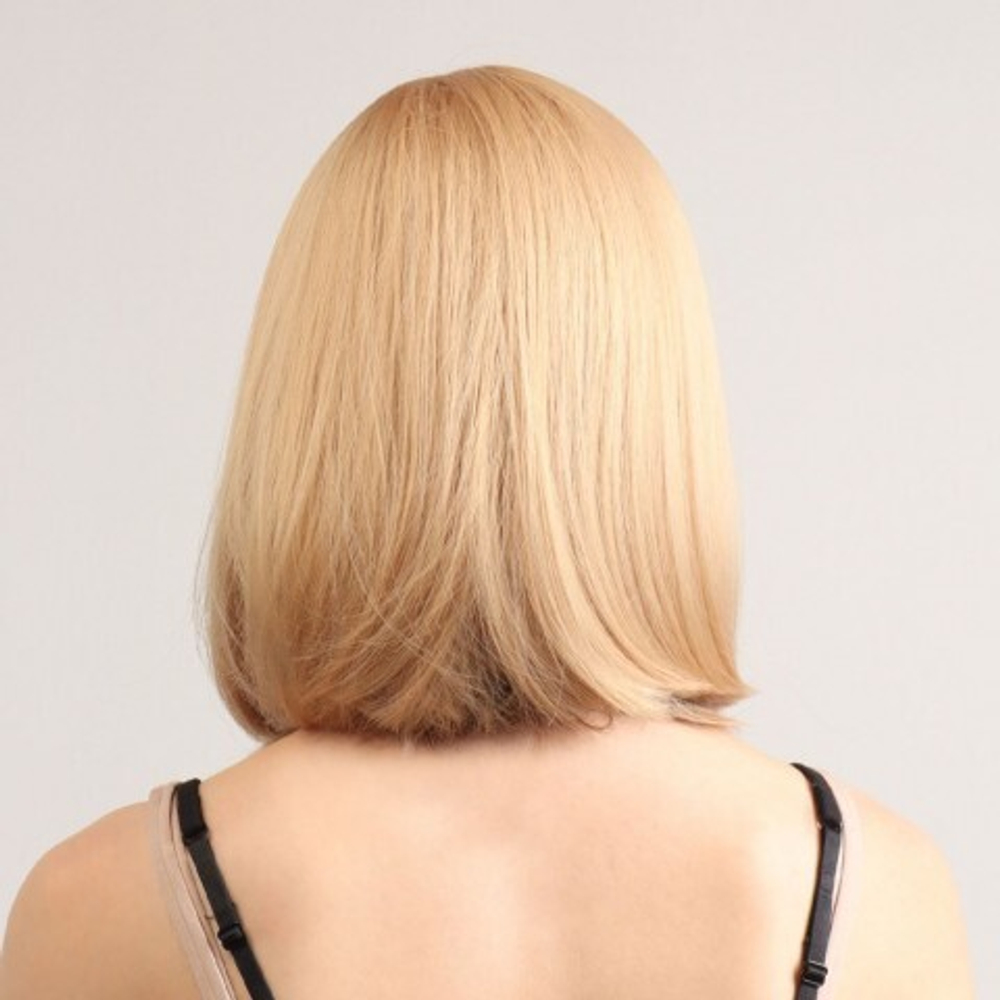 Парик искусственный с чёлкой 30 см, цвет блонд