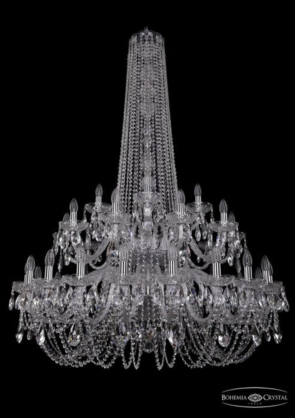 Подвесная люстра Bohemia Ivele 1402/20+10+5/400/h-160/2d/Ni