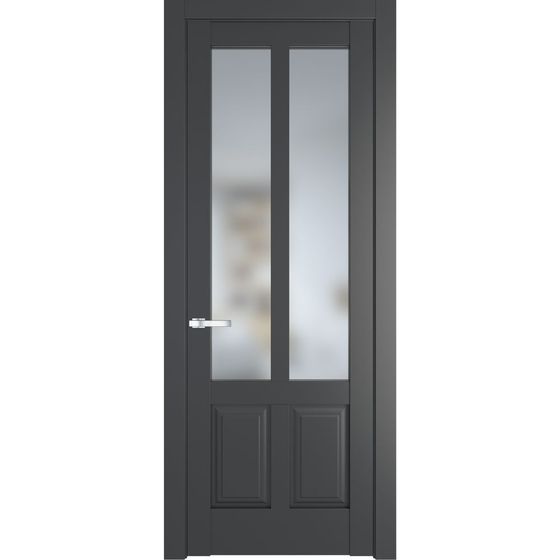 Межкомнатная дверь эмаль Profil Doors 4.8.2PD графит остеклённая