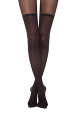 CONTE FANTASY GLAM Колготки женские с имитацией чулок и рельефными полосами