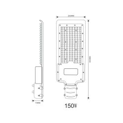Уличный светильник ЭРА SPP-502-0-50K-200 200Вт 5000К 20000Лм IP65 КСС Ш-с IC-SMD 48-60мм полный раструб | Уличные консольные светильники