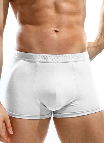 Мужские трусы-боксеры с фактурной широкой мягкой резинкой (Размер: M) (Цвет: белый)
