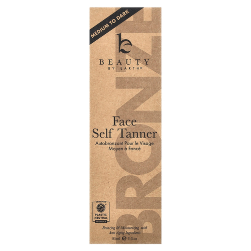 Beauty By Earth, Средство для автозагара для лица, от среднего до темного, 85 мл (3 жидк. унц.)