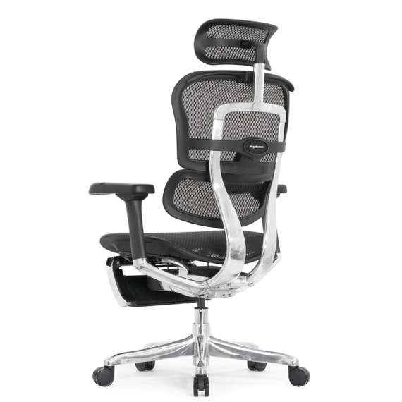 Кресло FALTO Ergohuman Elite 2 с подножкой ( чёрный каркас /сетка чёрный T-168-B1 Black )