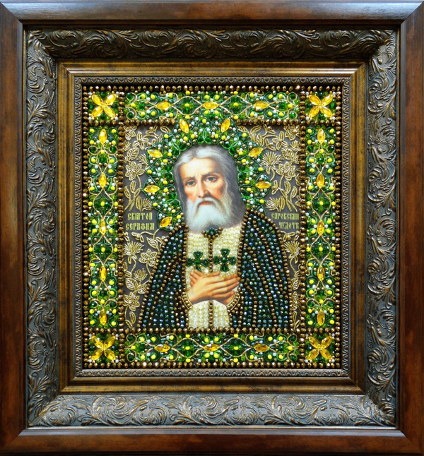 И-11 Набор для вышивания хрустальными камнями Серафим Саровский