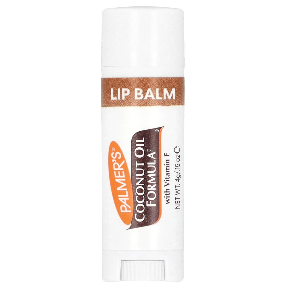 Palmer's, Coconut Oil Formula® с витамином E, увлажняющий кокосовый бальзам для губ, 4 г (0,15 унции)