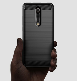 Чехол для Xiaomi Mi 9T (9T Pro, Redmi K20, K20 Pro,K20 Pro Premium) цвет Gray (серый), серия Carbon от Caseport