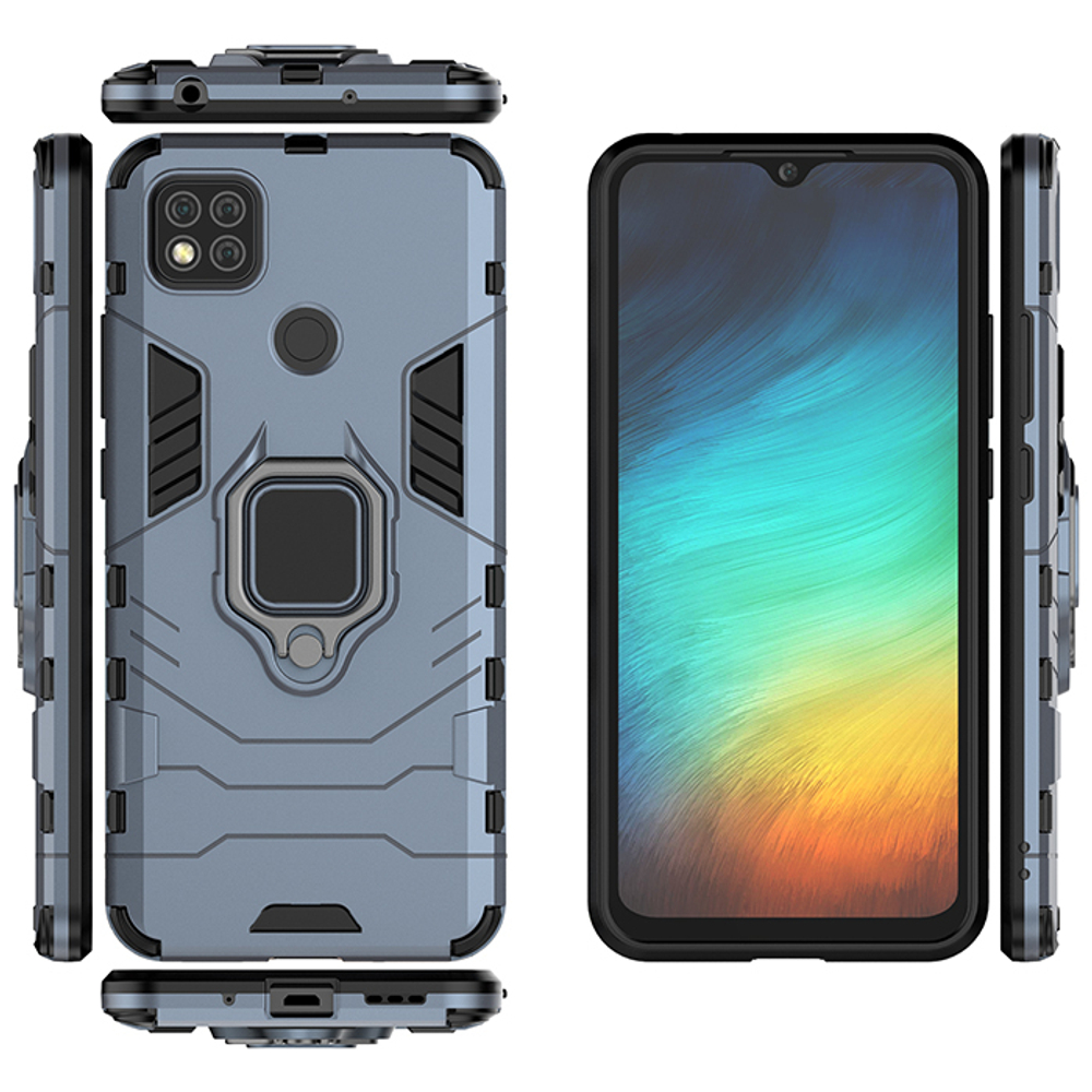 Противоударный чехол с кольцом Panther Case для Xiaomi Redmi 9C