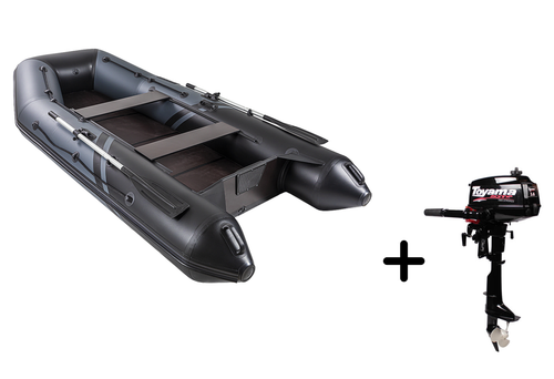 Броня-320 СК графит-черный + Toyama T 3.6 BMS (комплект лодка + мотор)