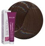 OLLIN SILK TOUCH 4/1 шатен пепельный 60мл Безаммиачный стойкий краситель для волос