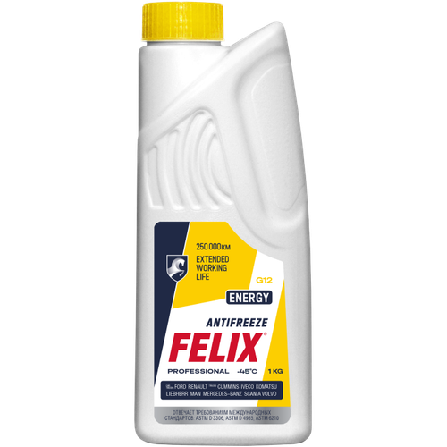Антифриз готовый Felix Energy-45 G12 желтый (1кг)