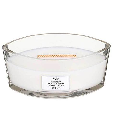 Белый чай и жасмин, ароматическая свеча эллипс, WoodWick