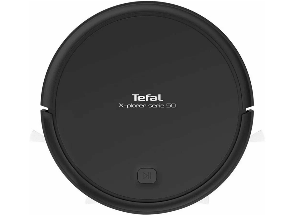 Робот-пылесос Tefal RG7365WH, 30 Вт, сухая/влажная уборка, 0.44 л, черный