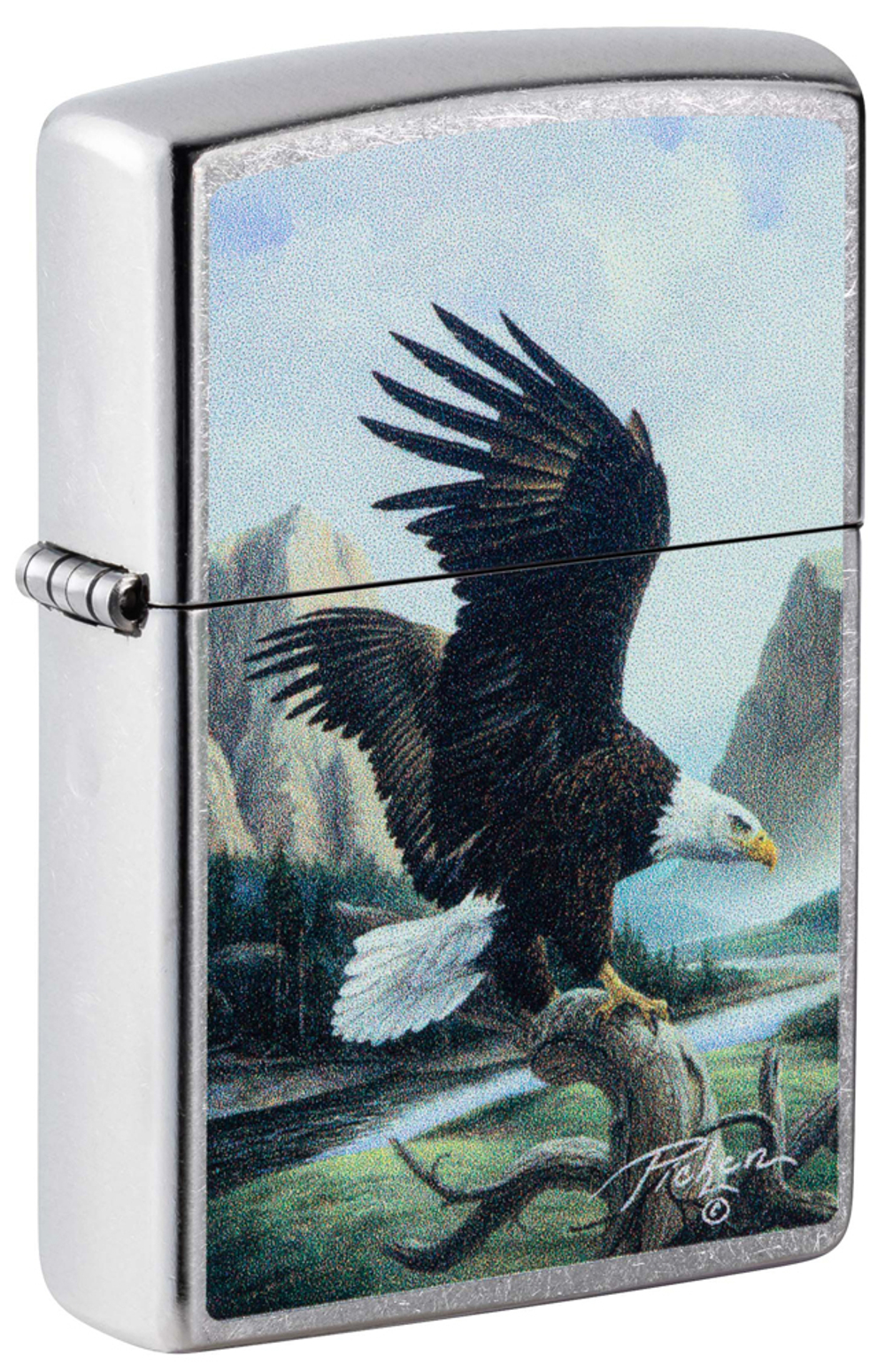 Зажигалка Zippo Linda Picken с покрытием Street Chrome, латунь/сталь, серебристая, 38x13x57 мм