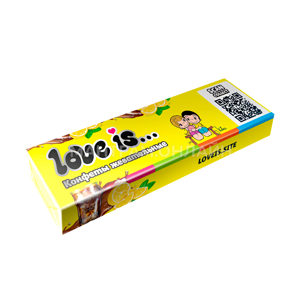 Жевательная конфета Love is вкус кола лимон 20 г