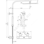 Система душевая с термостатическим смесителем CERATHERM C100 Ideal Standard A7542AA