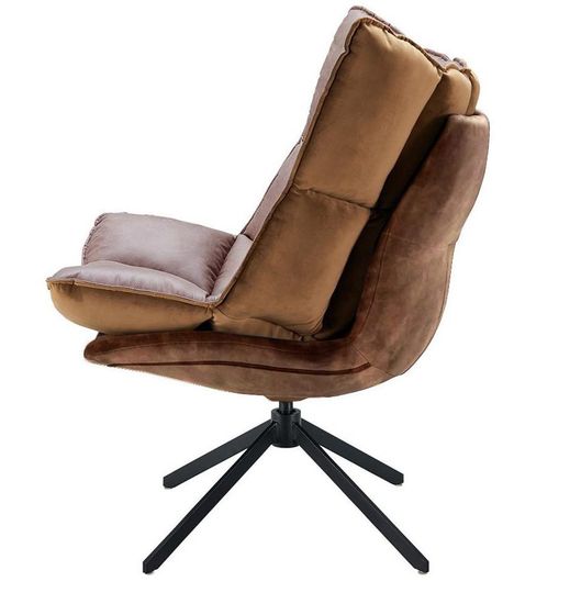 Кресло Husk с низкой спинкой, коричневое