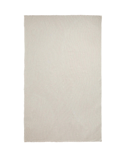 Zara Home плед из хлопка, коричневый, в полоску