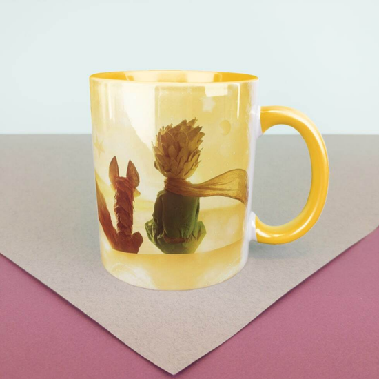 Кружка керамическая Маленький принц 330мл (желтая)