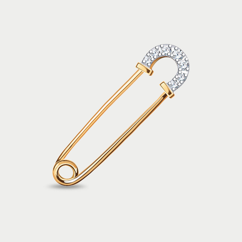 Булавка из розового золота 585 пробы с фианитами (арт. 7200)
