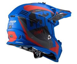 LS2 Мотошлем MX437 FAST XCODE (бело-фиолетовый)