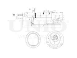 Амортизатор газовый передней подвески правый UNIO SAB-10325