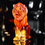 Лев Бамара янтарный Lalique