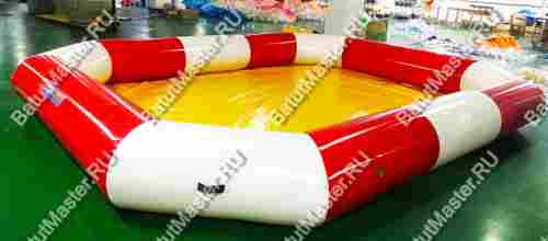 Надувной бассейн "Полосатик" 5*4*0.5 м, желтое дно