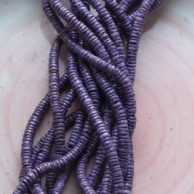 Ракушечник, бусины хейши цвет Фиолетовый, 6 мм, 1/2 нити К059