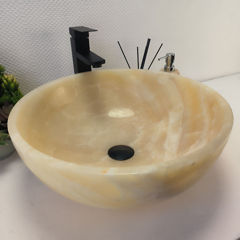 Раковина из оникса Bowl Yellow TinLip BO-62943 45*45*17 39