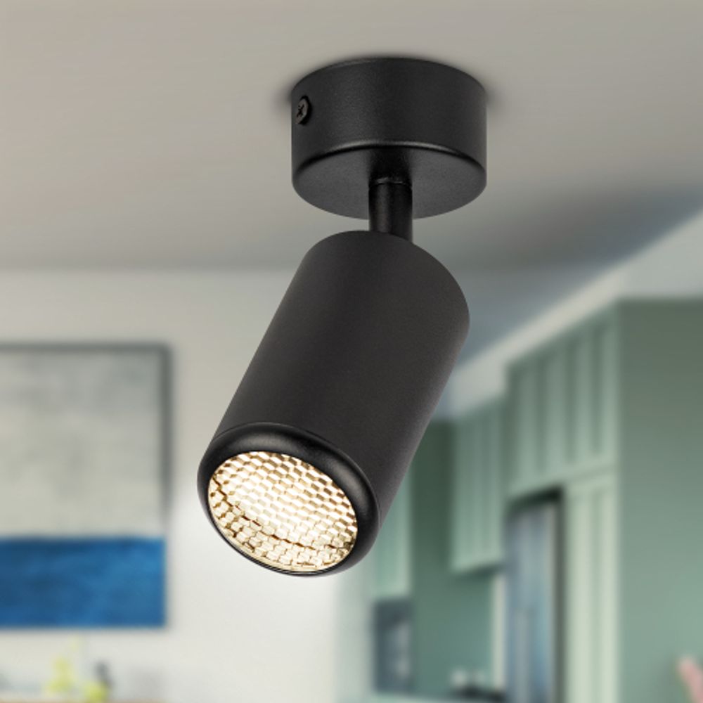 Светильник настенно-потолочный спот ЭРА OL55 BK MR16 GU10 IP20 черный