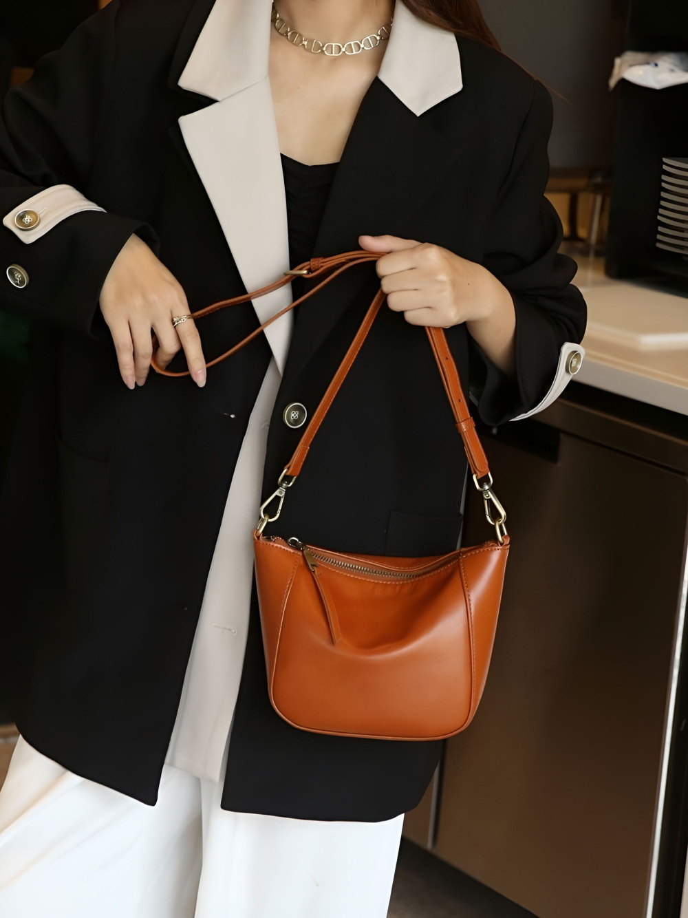 сумка женская натуральная кожа через плечо кросс боди маленькая