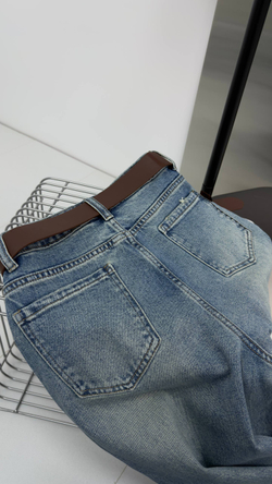 Брюки джинсовые женские арт. 73665 цвет "голубой"