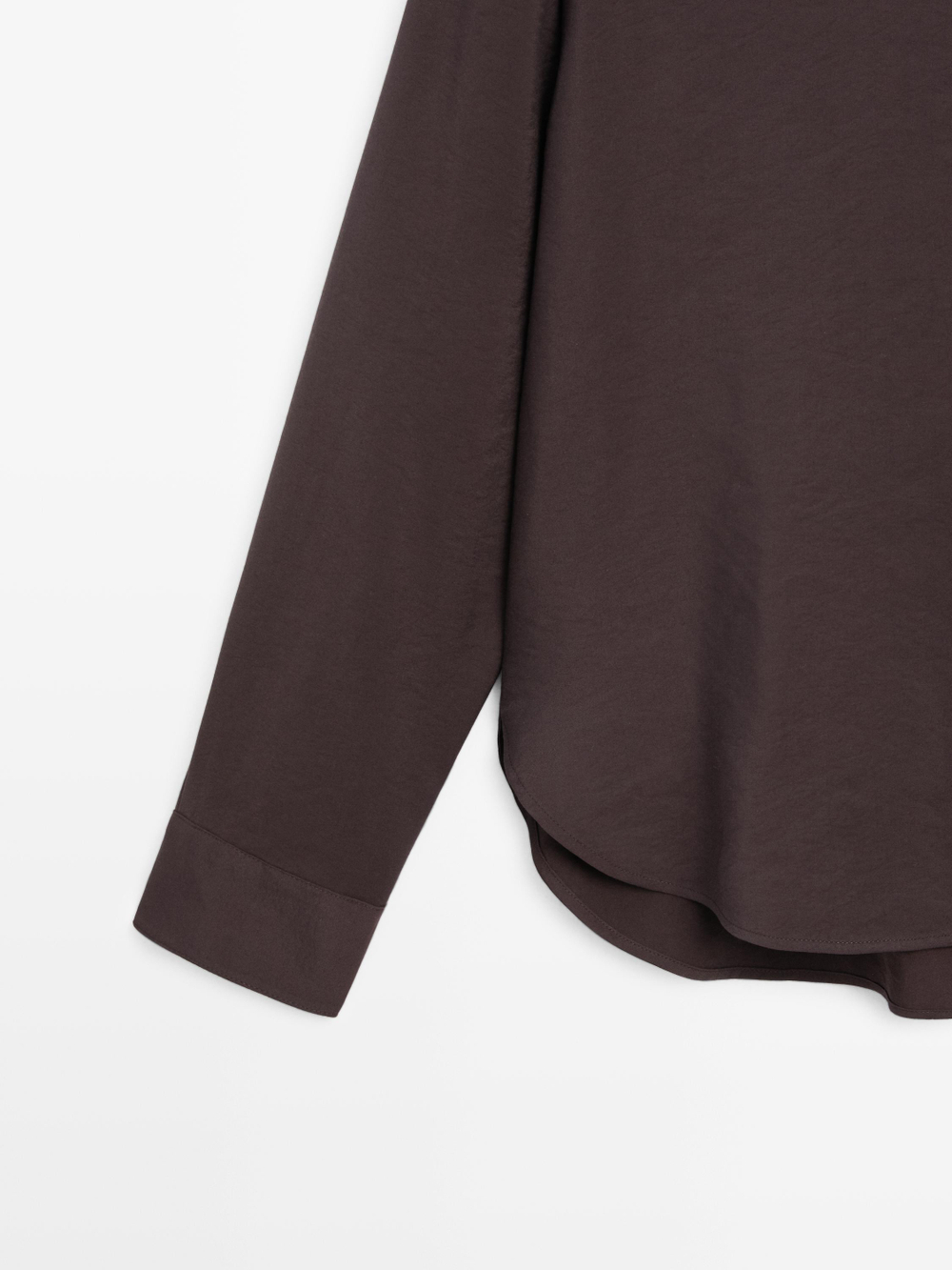 Massimo Dutti Рубашка из струящейся ткани с пуговицами, терракотовый