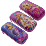 Пенал EVA Alingar, 1 отделение, карман сетка, голографика, молния, объемный рисунок, 50 х 100 х 220 мм ,"Принцессы", микс