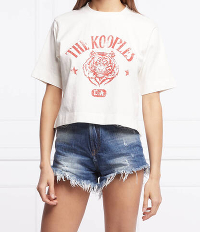 футболка The Kooples - кремовый (FTSC24020K)