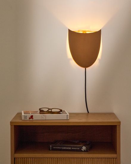 Настенный светильник Nibla из металла с терракотовым эффектом