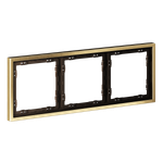 Рамка металлическая на 3 поста, S70 Metal (латунь)