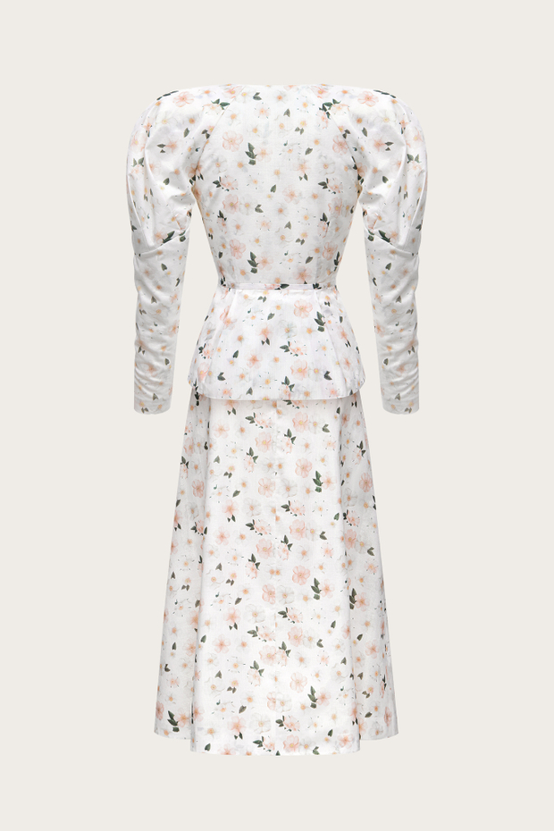 ЮБКА И ЖАКЕТ ИЗ ХЛОПКА С ЛЮРЕКСНОЙ НИТКОЙ