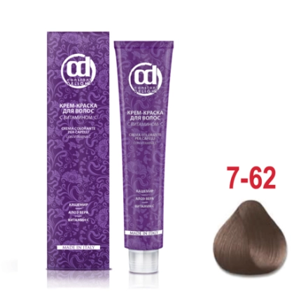 7/62 краска с витамином С для волос, средне-русый шоколадно-пепельный 100 мл