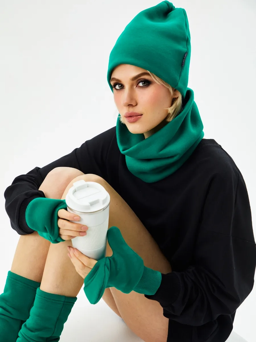 Рукавички-трансформеры из футера с начесом