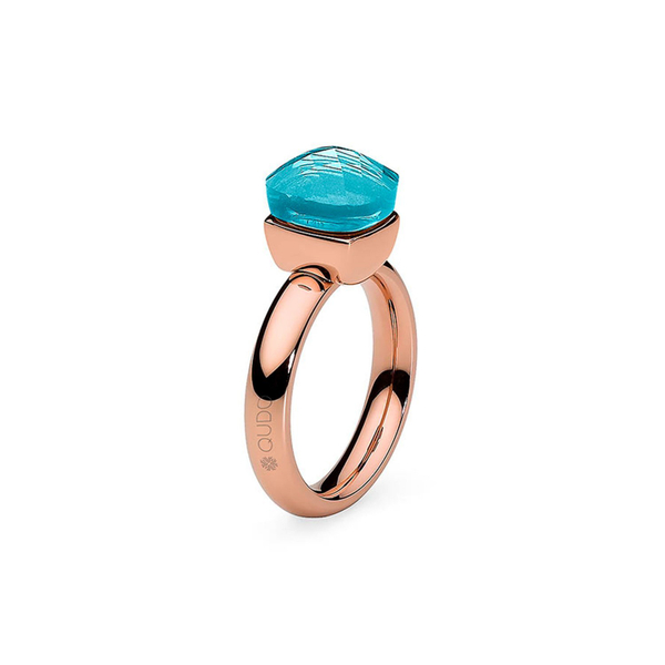 Кольцо Qudo Firenze aqua 18 мм 610082/17.8 BL/RG размер 18