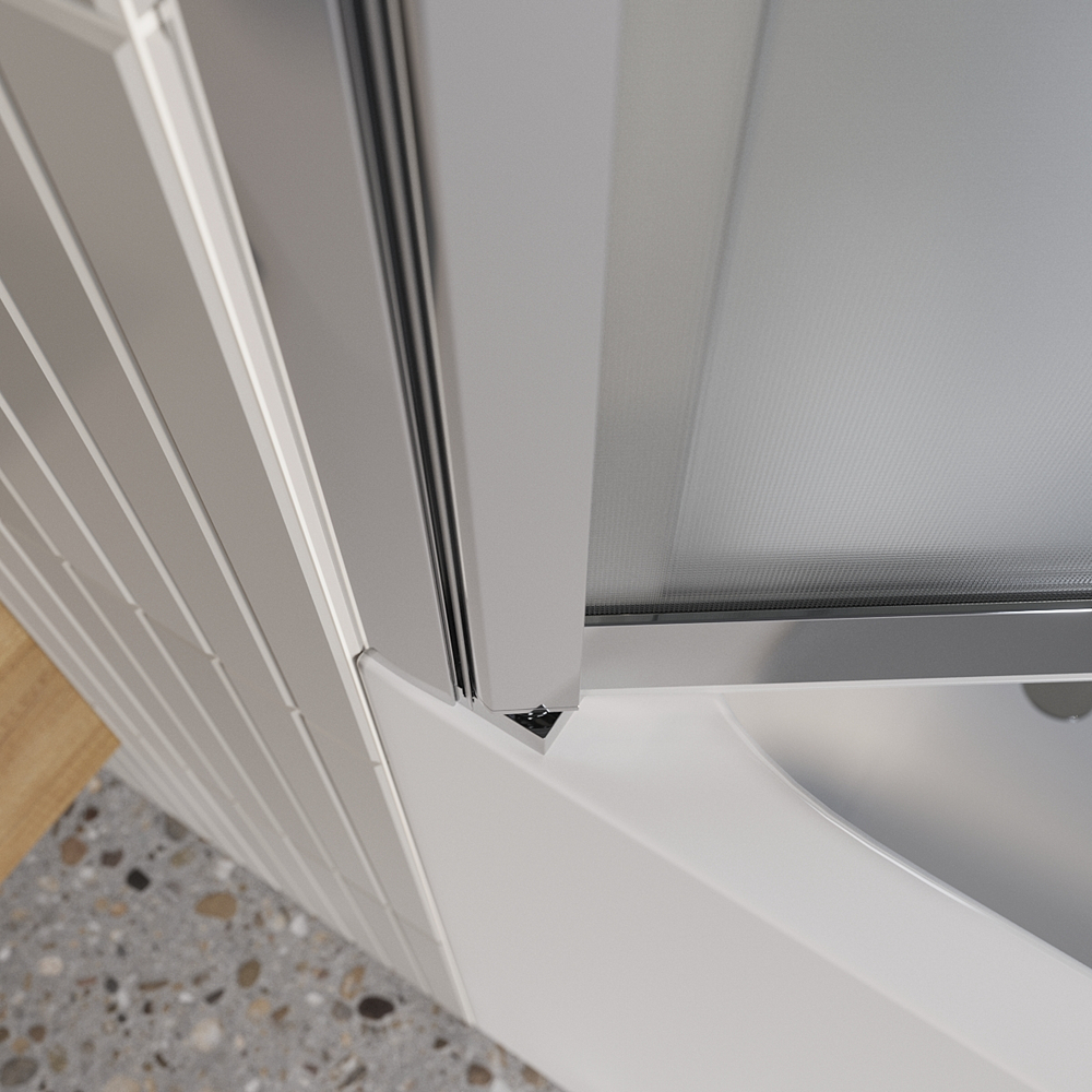 Шторка на ванну BelBagno LUCE-VF-11-90/145-P-Cr