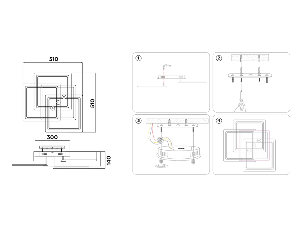 Ambrella Потолочный светодиодный светильник с пультом Original FA535