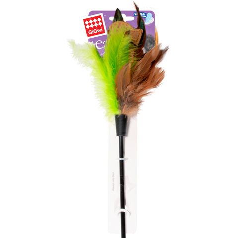 FEATHER TEASER Дразнилка на длинной палке Рыбки 71см