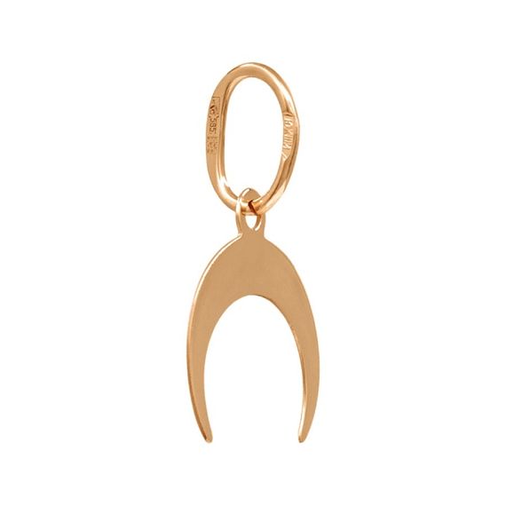 Лунница подвеска из золота, вид полубоком сзади