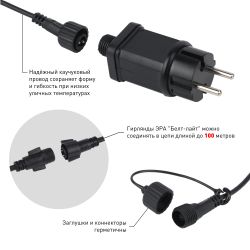 Светодиодная новогодняя гирлянда ЭРА ERABL-MK52 белт лайт 5 м 10 RGB
