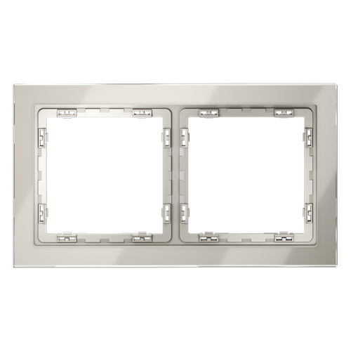 Рамка стеклянная на 2 поста, (кашемир, стекло) Voltum S70 VLS110203