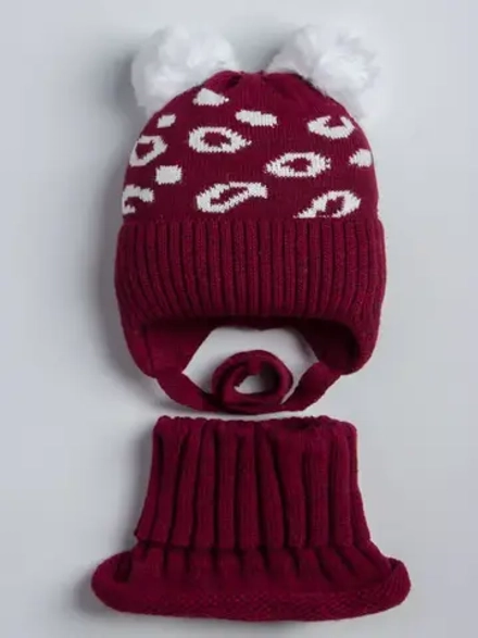 Зимняя шапка для девочки и снуд