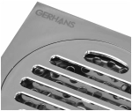 Трап для душа GERHANS K81510-10 100*100 (хром) сух.затвор